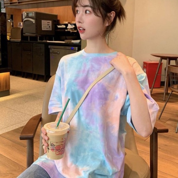 LAST ONE‼️ Tie Dye loose fit Short Sleeve Top - Picture 2 of 5